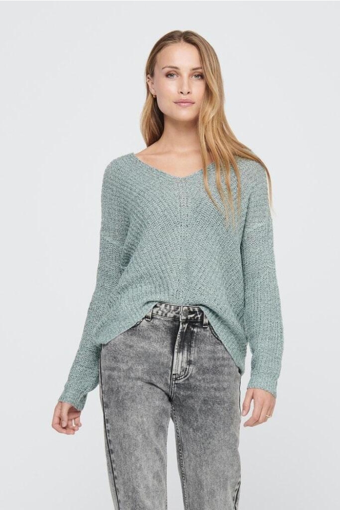 JDYNEW MEGAN L/S PULLOVER KNT NOOS 15208245 Abyss/W. BLACK P